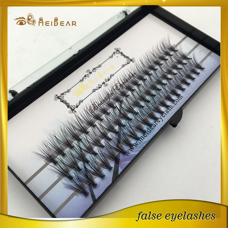 Wholesale dramatic pre-fanned volume eyelashes extension with custom pacakging box